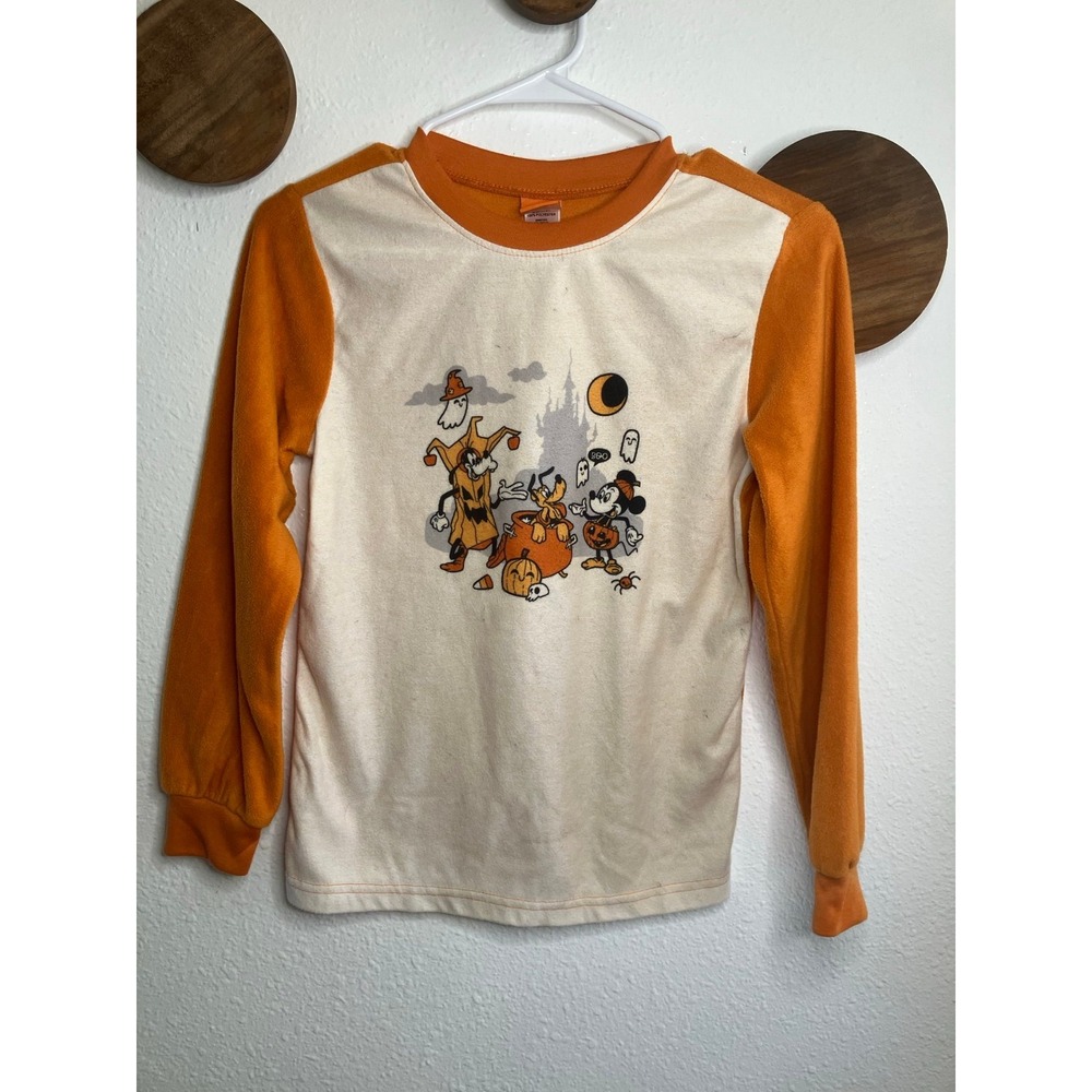 Disney Mickey and‎ Friends Halloween Retro Long Sleeve T-Shirt Size 10